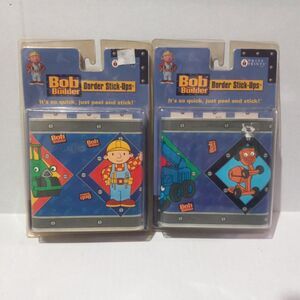 Bob The Builder Border Stick Ups-Lot Of 2-2002-15 Ft x 5 Inch Each-Nick Jr